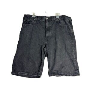 Levis Strauss 469 Black Denim Jean Shorts Mens 42 - 11" Length